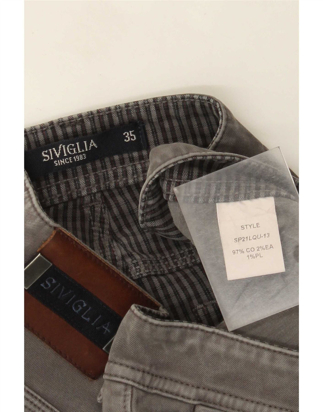 SIVIGLIA Blugi Bărbați Drepți W35 L30 Bumbac Gri