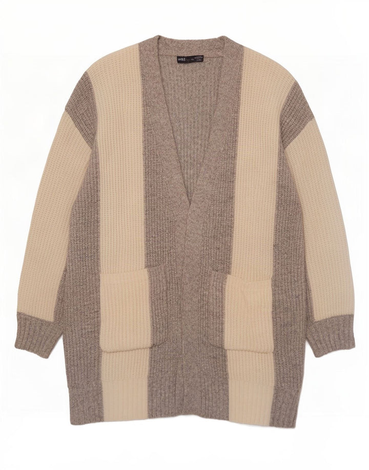 Pulover cardigan cu paragate pentru femei Marks & Spencer UK 14 gri mediu