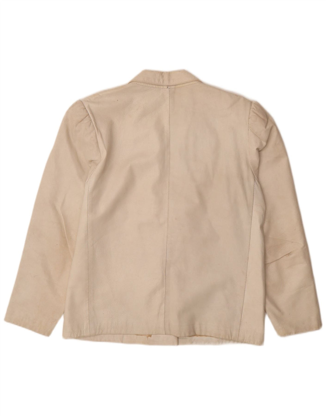 Set de fuste din piele vintage pentru femei din 2 piese UK 12 Medium W26 Off White