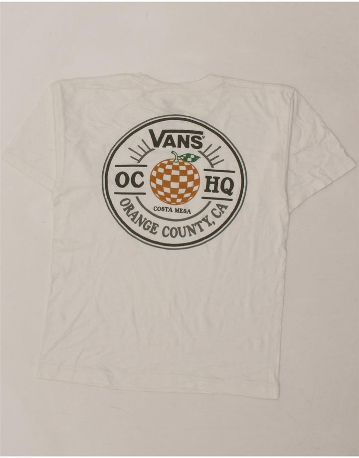 VANS Mens Graphic T-Shirt Top Small White Cotton Vintage Vans and Second-Hand Vans from Messina Hembry 