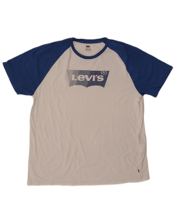 Tricou grafic pentru bărbați Levi's Top 2XL, alb, bloc de culoare
