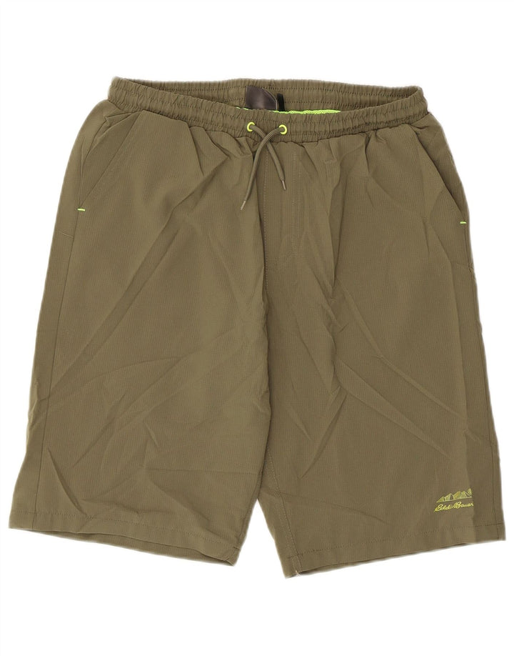 Pantaloni scurți sport pentru băieți Eddie Bauer 15-16 ani XL Kaki Poliester