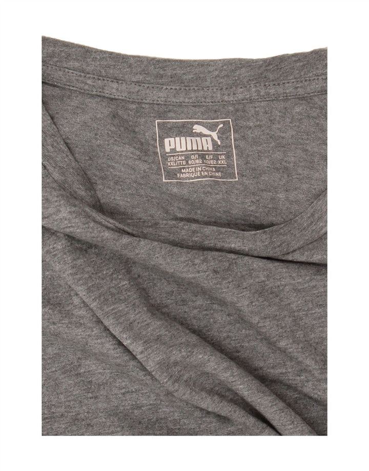 PUMA Mens T-Shirt Top 2XL Grey Cotton Vintage Puma and Second-Hand Puma from Messina Hembry 