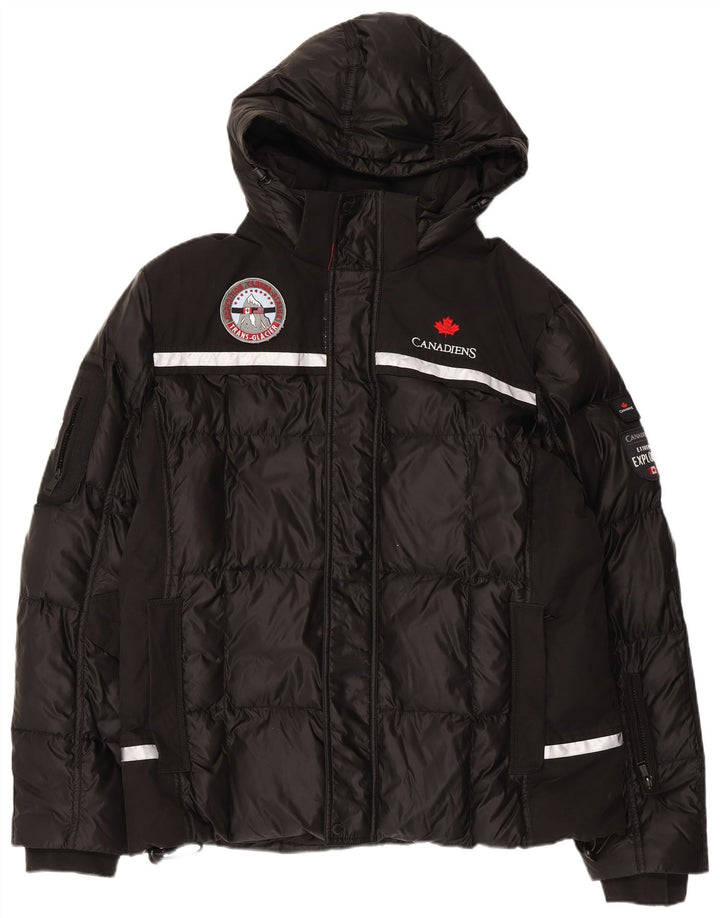 Jachetă căptușită cu glugă pentru bărbați CANADIENS IT 56 3XL Poliester negru