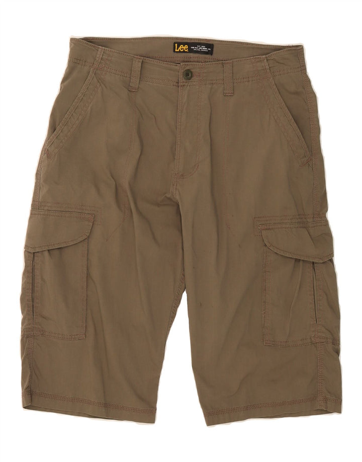 LEE Mens Kansas Cargo Shorts W33 Medium Khaki Cotton Vintage Lee and Second-Hand Lee from Messina Hembry 