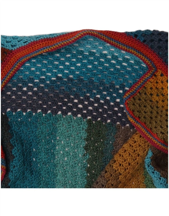 VINTAGE Pulover cardigan supradimensionat pentru femei UK 22 3XL Multicolor