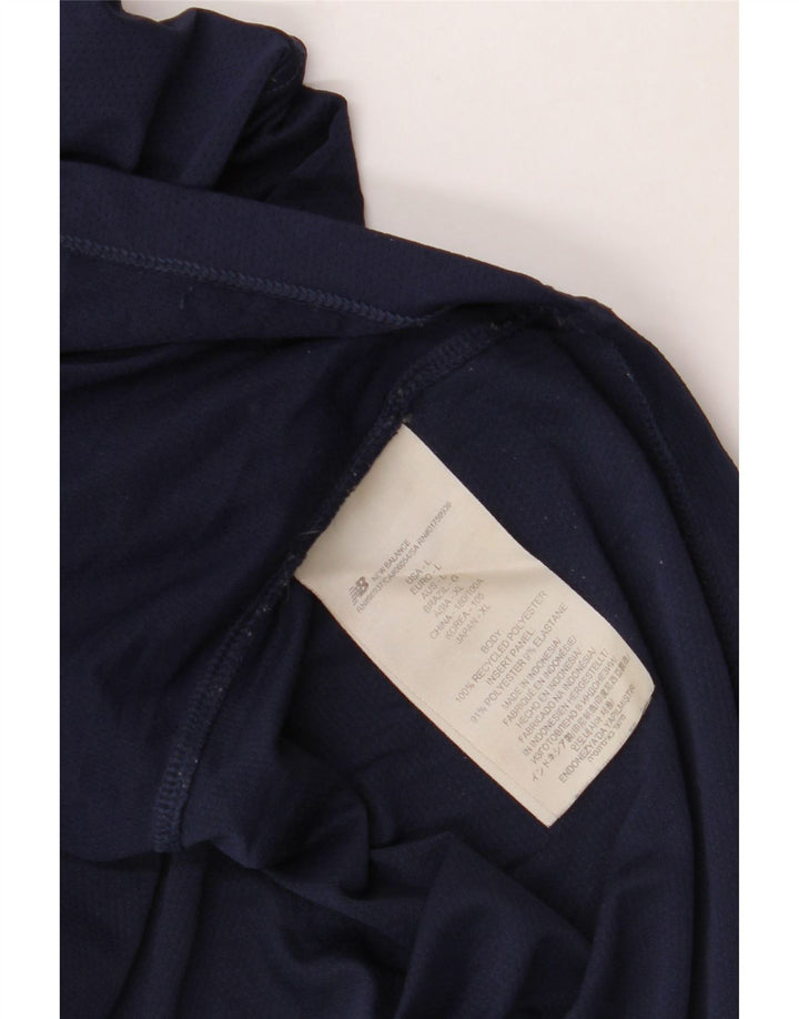 Tricou pentru bărbați NEW BALANCE Top mare poliester bleumarin