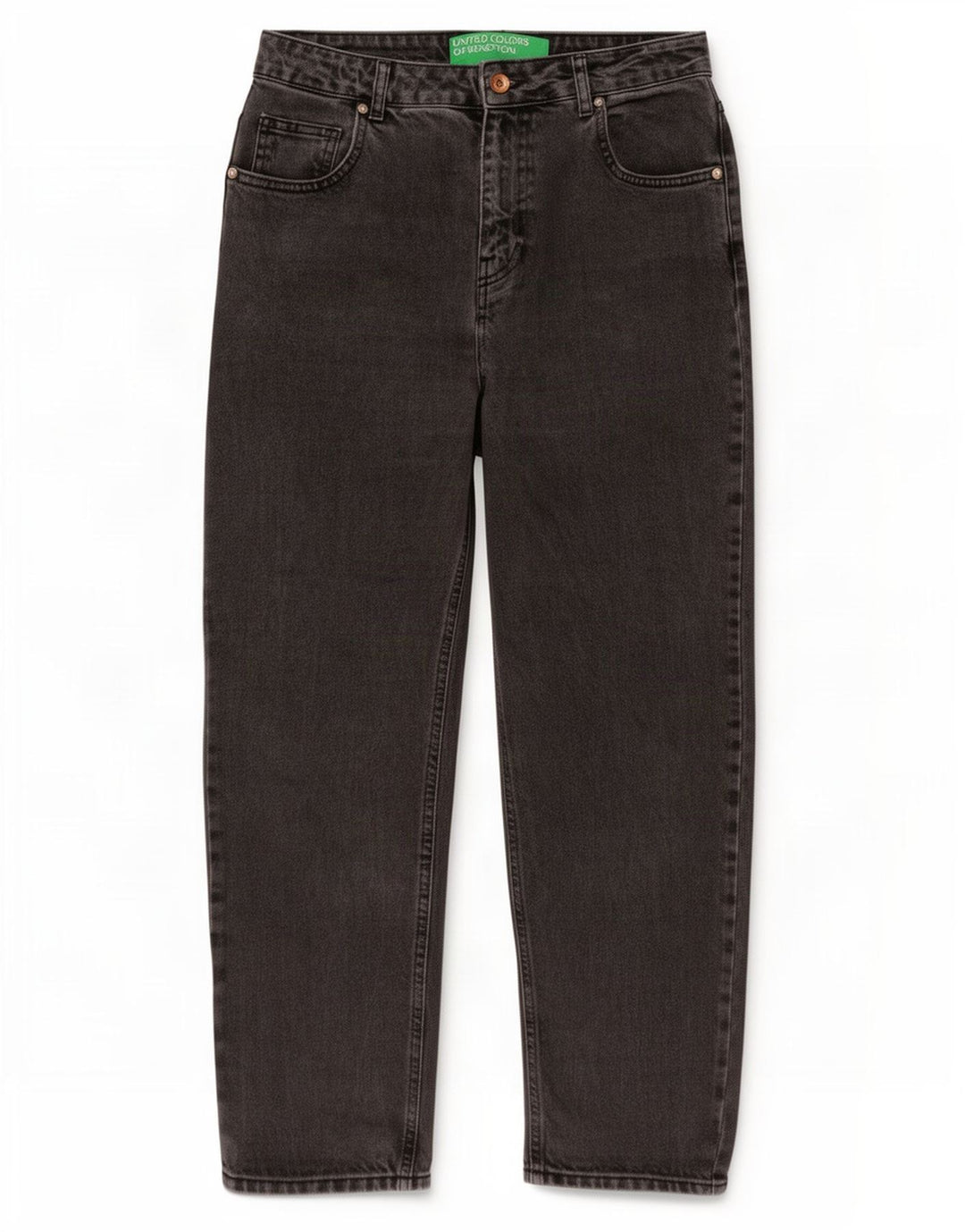 Blugi conici pentru femei Benetton W30 L27 bumbac gri