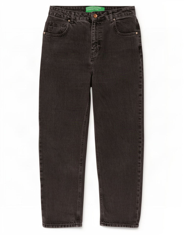Blugi conici pentru femei Benetton W30 L27 bumbac gri