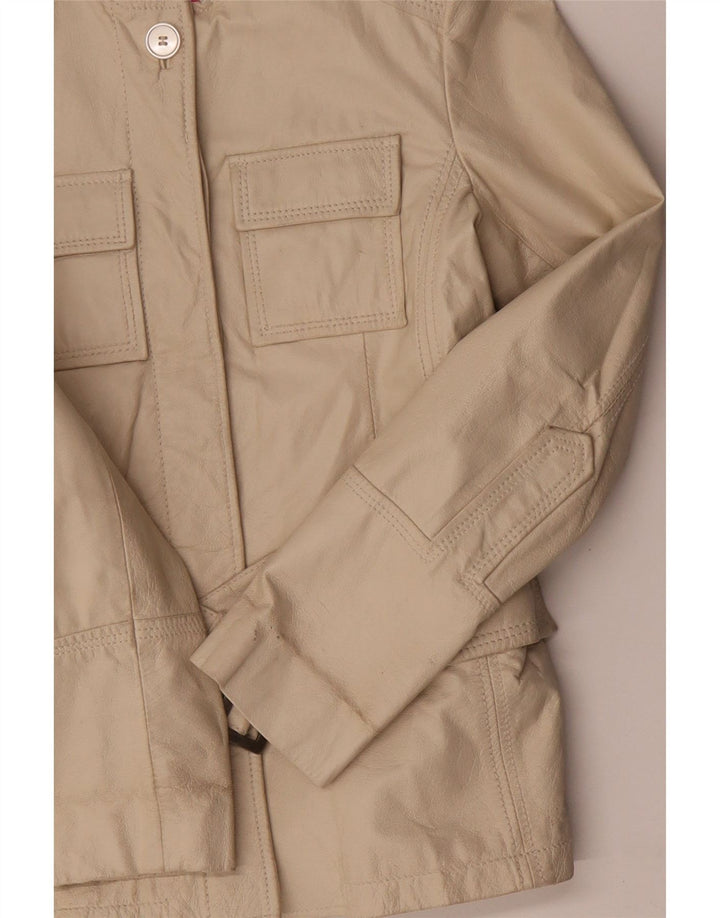 Jachetă de piele militară de epocă pentru femei IT 44 Medium Beige Piele