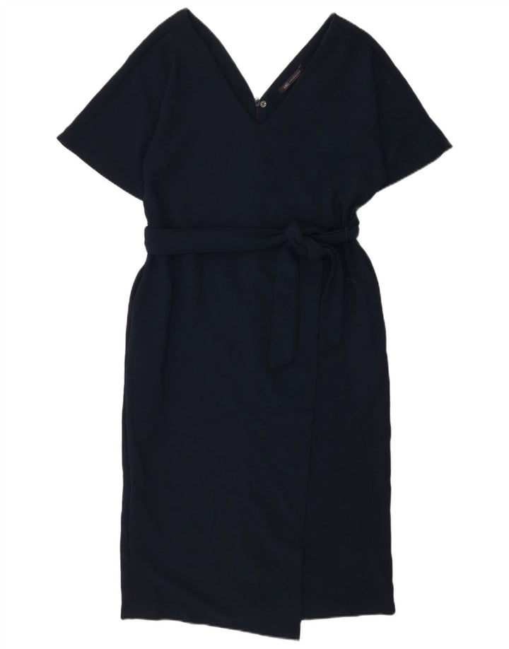 Rochie Wrap pentru femei Marks & Spencer UK 12 Medium Bleumarin Poliester