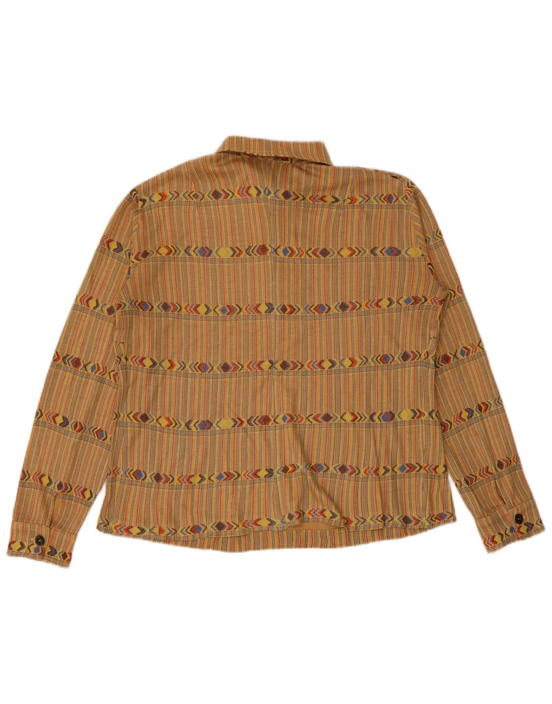 Cămașă vintage pentru damă UK 12 Medium Bej cu dungi