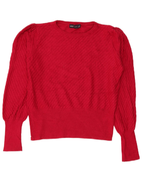 Pulover pentru femei Marks & Spencer Crop Boat Gât, UK 10 Small Red