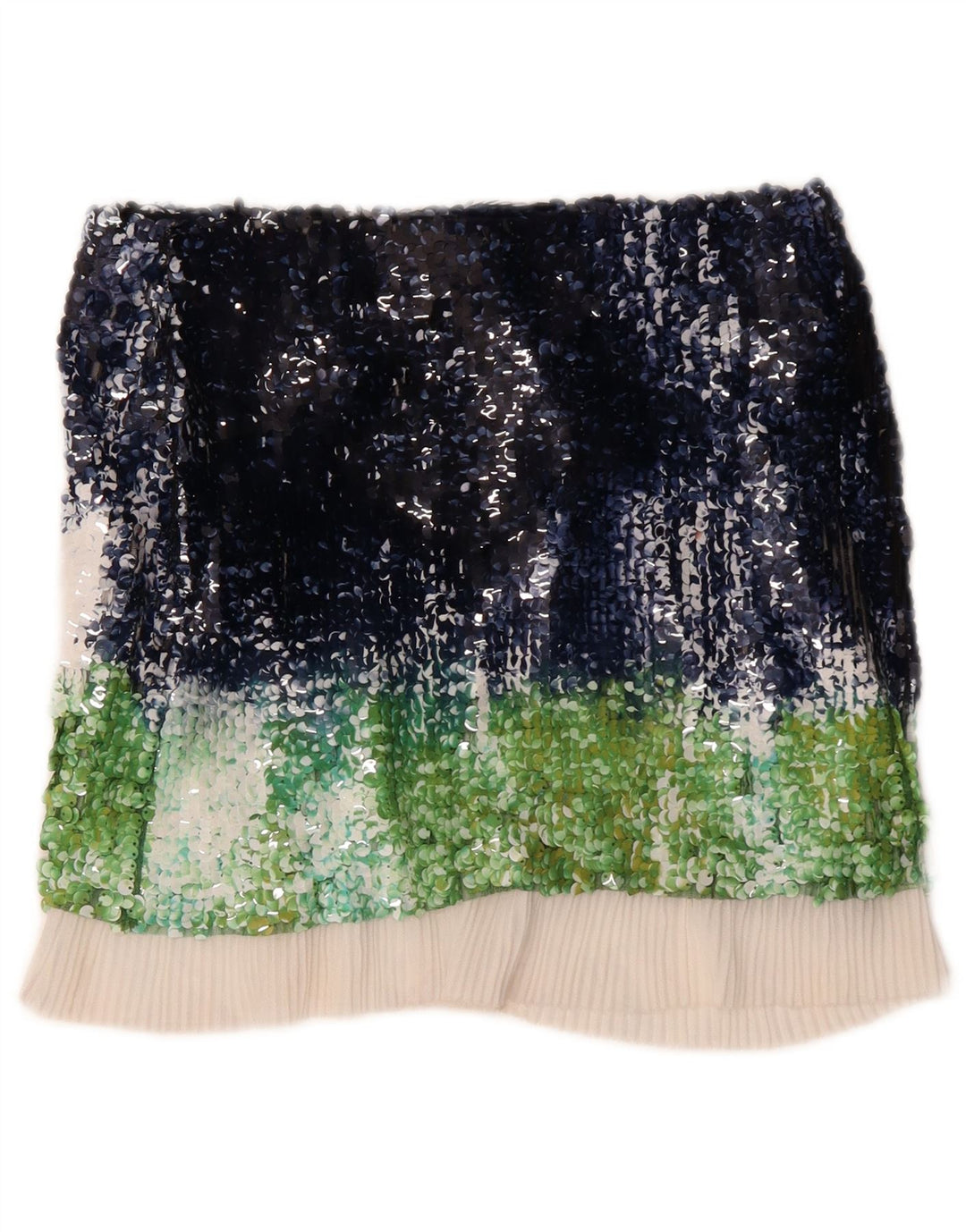 Fusta Dreaptă Femei ZARA Mediu W28 Poliester Colorblock Multicolor