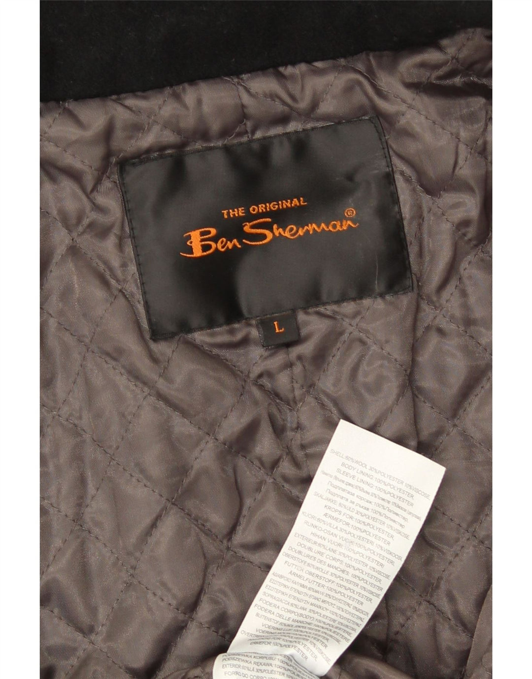 Jachetă pentru bărbați Ben Sherman UK 40 Lână neagră mare