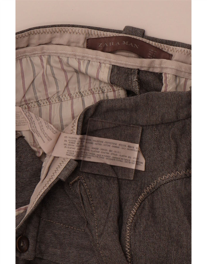 Pantaloni chino pentru pantaloni de jogging ZARA pentru bărbați EU 40 Mediu L31 L28 Gri Poliester