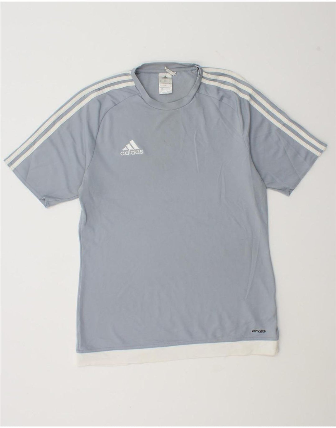 Tricou Adidas Climalite pentru bărbați Top Medium Blue Colorblock Poliester