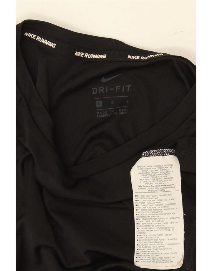 Tricou Nike Dri Fit pentru femei Top UK 16 Poliester negru mare