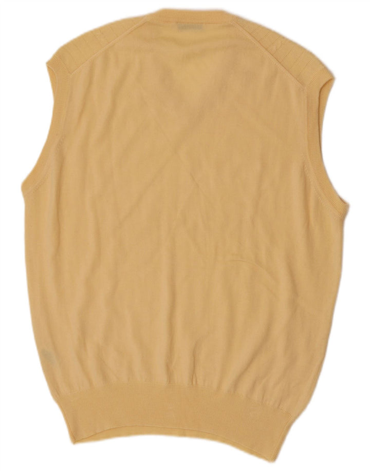 Vesta pentru bărbați Valentino Tank Top Mare Lână Merinos galbenă
