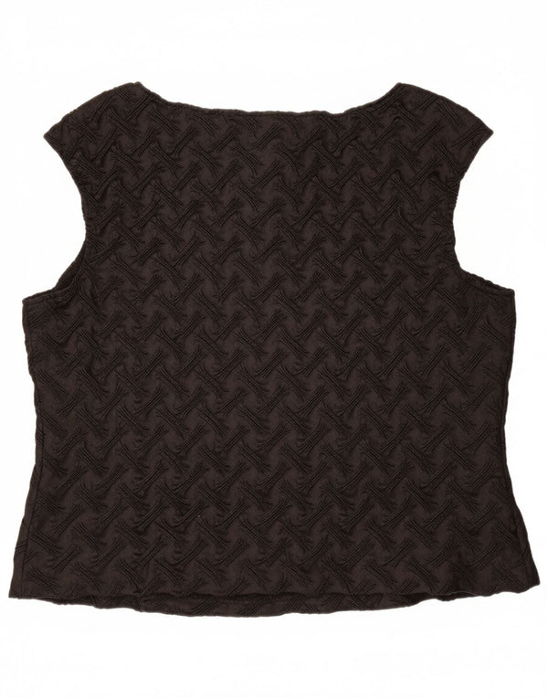 JOSEPH RIBKOFF Bluză fără mâneci pentru femei UK 18 XL Poliester negru