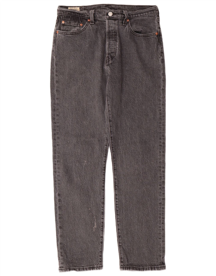 Blugi drepti pentru bărbați LEVI'S 501 W29 L30 bumbac gri