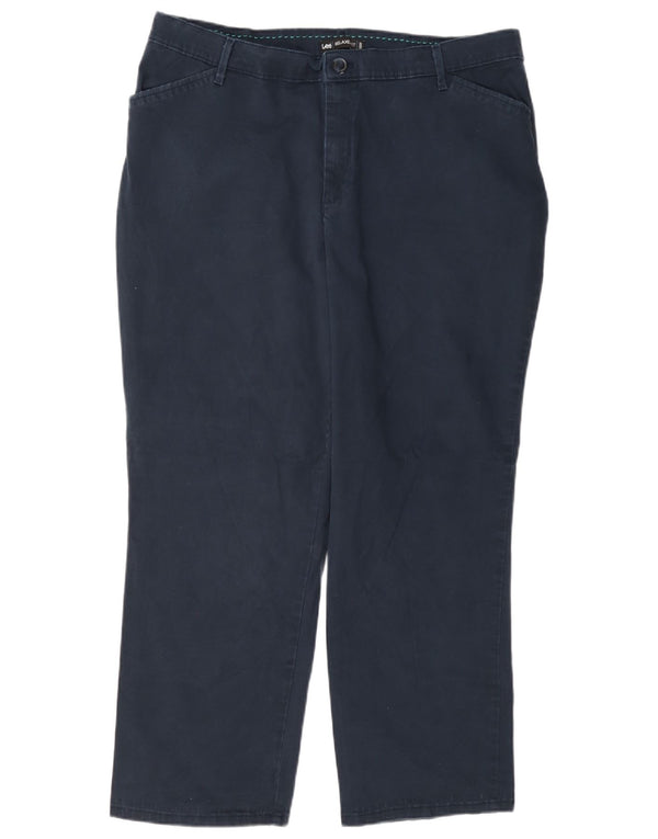 Pantaloni casual Lee pentru femei, cu croiala relaxată, US 18 2XL W38 L28, bleumarin, bumbac