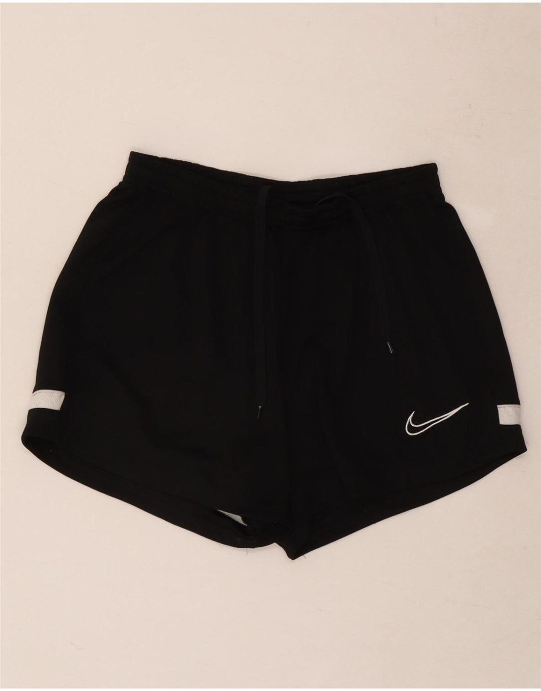 Pantaloni scurți sport Nike Dri Fit pentru femei UK 8 Small, negru, poliester color bloc