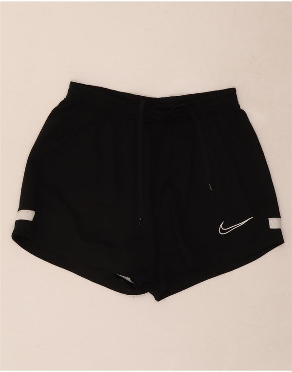 Pantaloni scurți sport Nike Dri Fit pentru femei UK 8 Small, negru, poliester color bloc