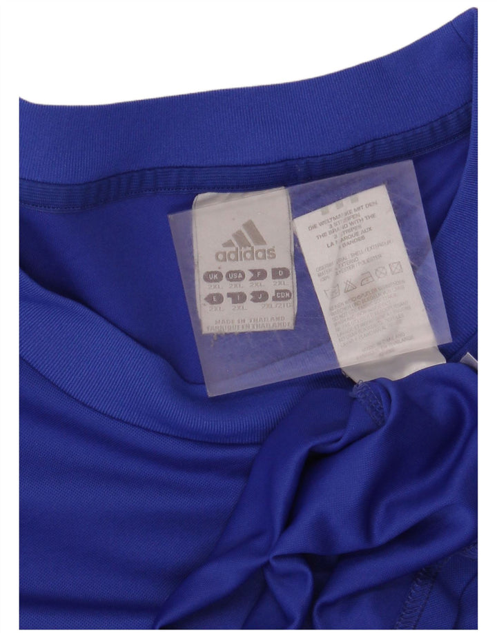 Tricou ADIDAS Climalite pentru bărbați, 2XL, poliester albastru
