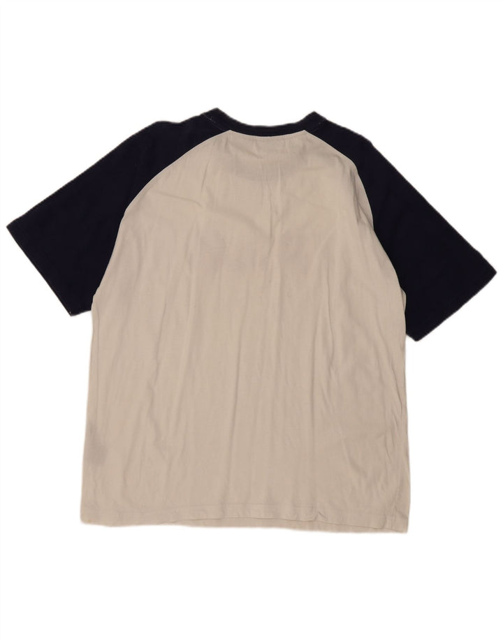 Tricou grafic pentru bărbați FILA Top mare, alb, din bumbac color bloc