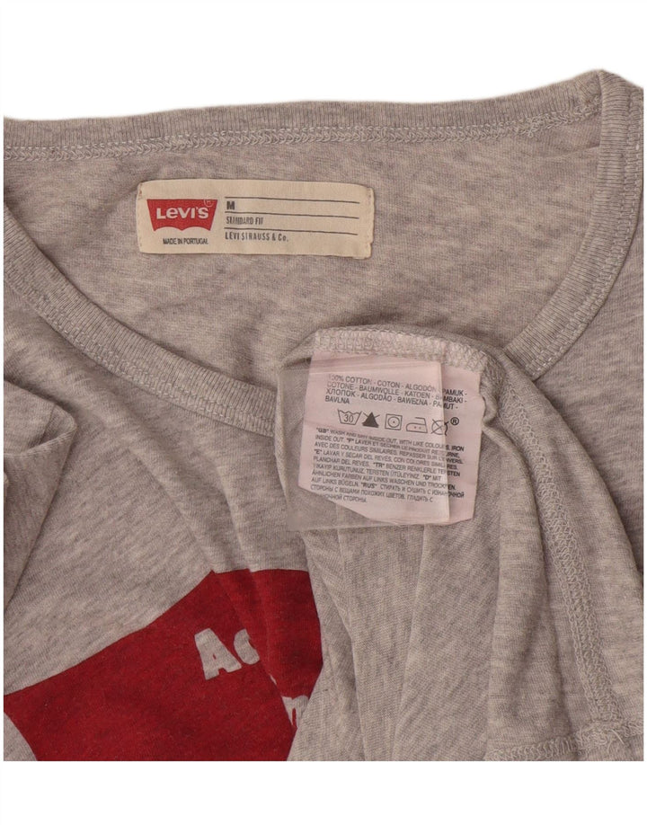 Tricou grafic Levi's pentru bărbați, cu croiala standard, top, bumbac, gri mediu