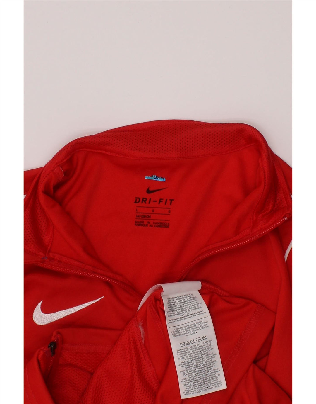 Jachetă de trening NIKE Dri Fit pentru băieți 12-13 ani Poliester roșu mare