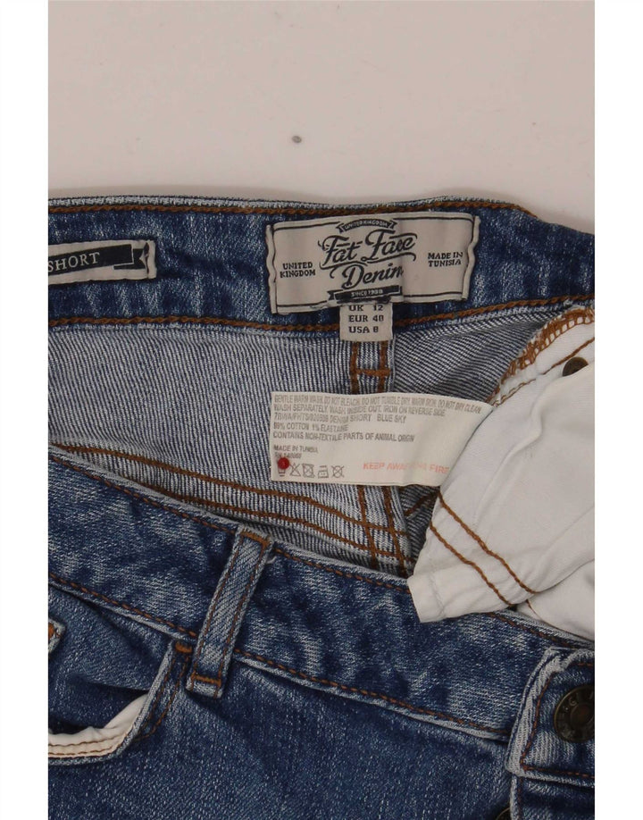 Pantaloni scurți din denim pentru femei Fat Face UK 12 Medium W32 Bumbac albastru