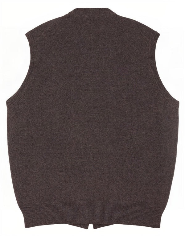 Munrospun Mens Vest Tank Top EU 52 Large Grey Wool