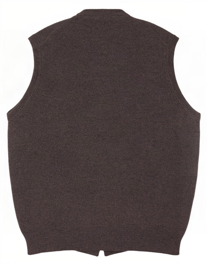 Munrospun Mens Vest Tank Top EU 52 Mare Lână Gri