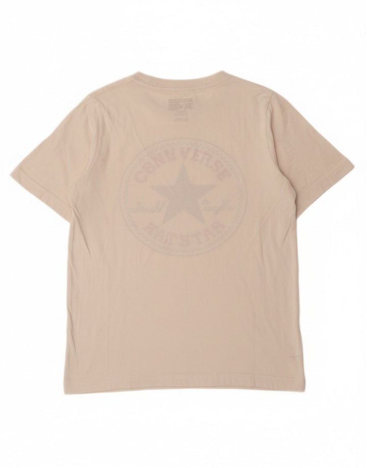 Tricou grafic CONVERSE pentru băieți Top 10-11 ani bumbac alb mediu