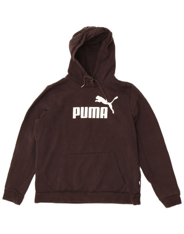 Pulover cu glugă cu grafic Puma pentru femei UK 16, mare, negru, bumbac