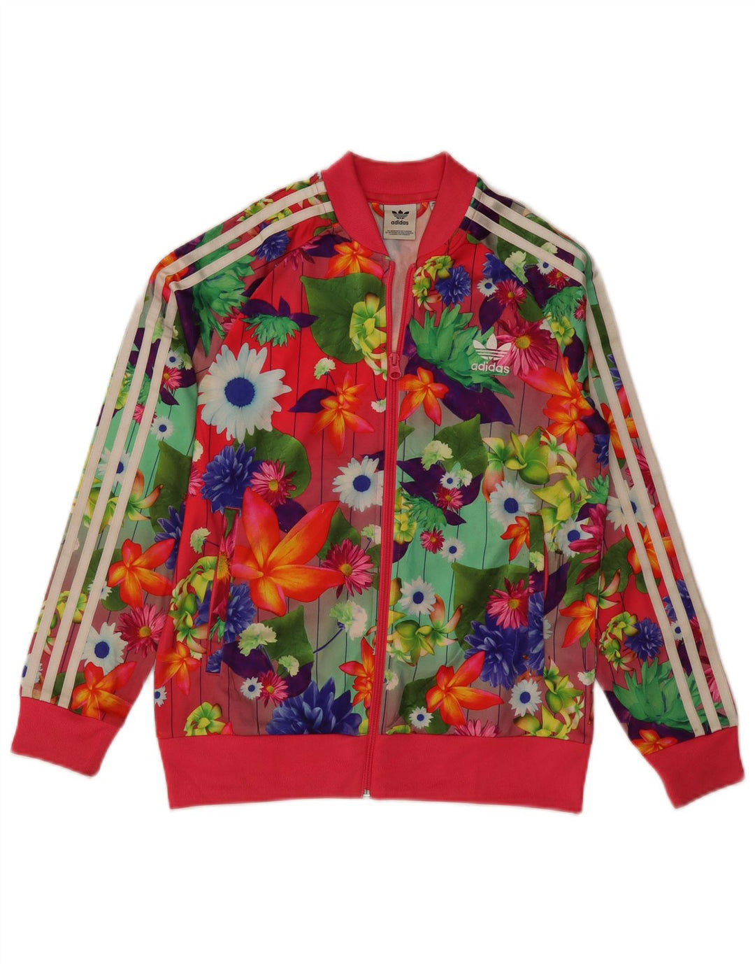 Jachetă de trening pentru fete ADIDAS 12-13 ani, multicoloră, florală