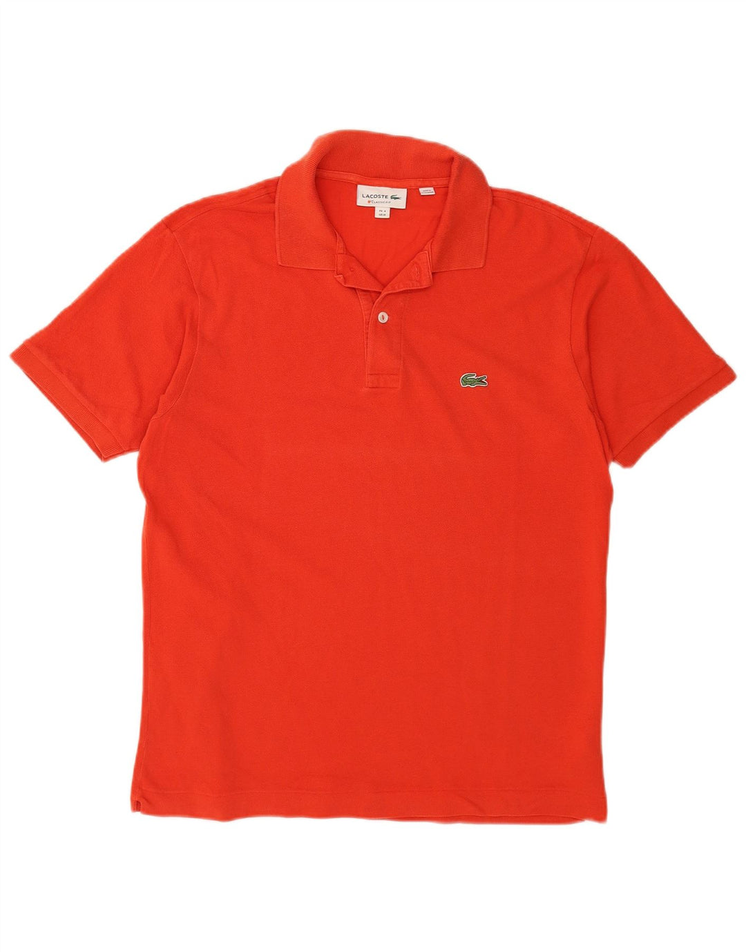 Tricou polo LACOSTE pentru bărbați, cu tăiere clasică, mărimea 4, bumbac portocaliu mediu