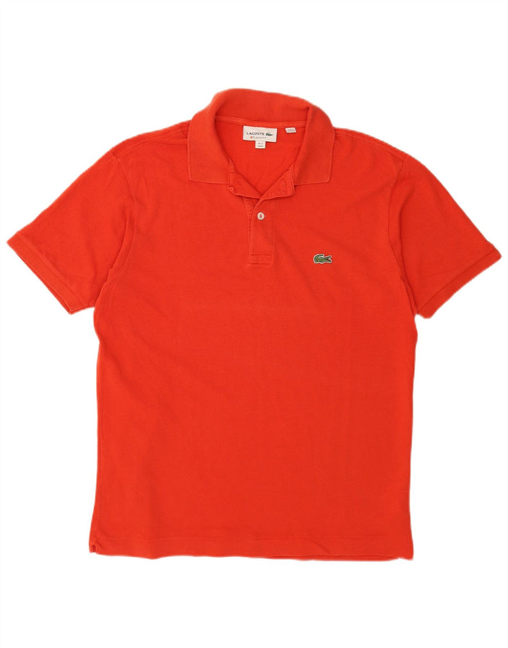Tricou polo LACOSTE pentru bărbați, cu tăiere clasică, mărimea 4, bumbac portocaliu mediu