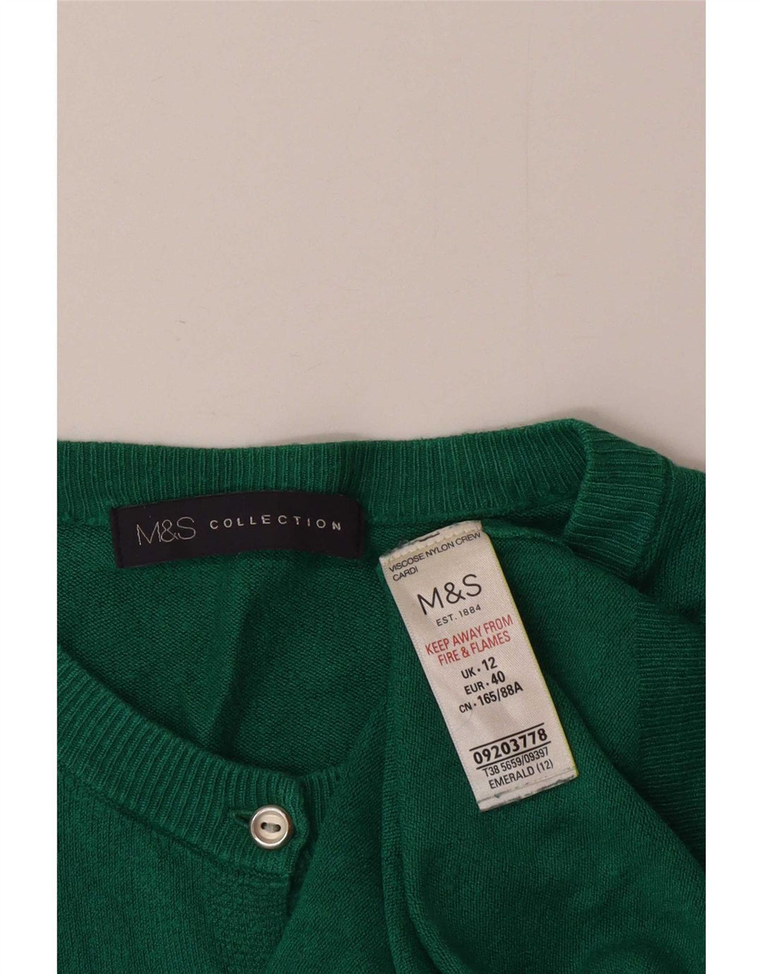 Pulover cardigan pentru femei Marks & Spencer UK 12 Medium Green Viscose