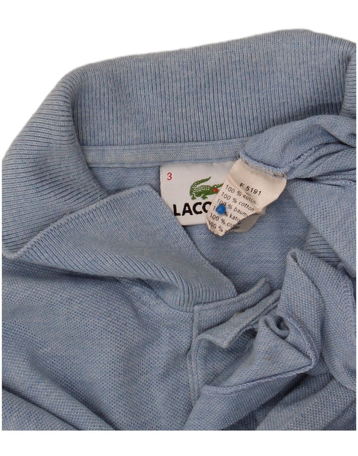 LACOSTE Mens Polo Shirt Size 3 Small Blue Cotton