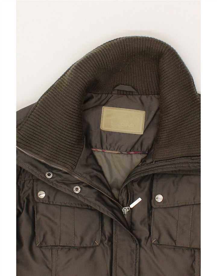GAS Womens Padded Coat UK 14 Medium Grey Vintage Gas and Second-Hand Gas from Messina Hembry 