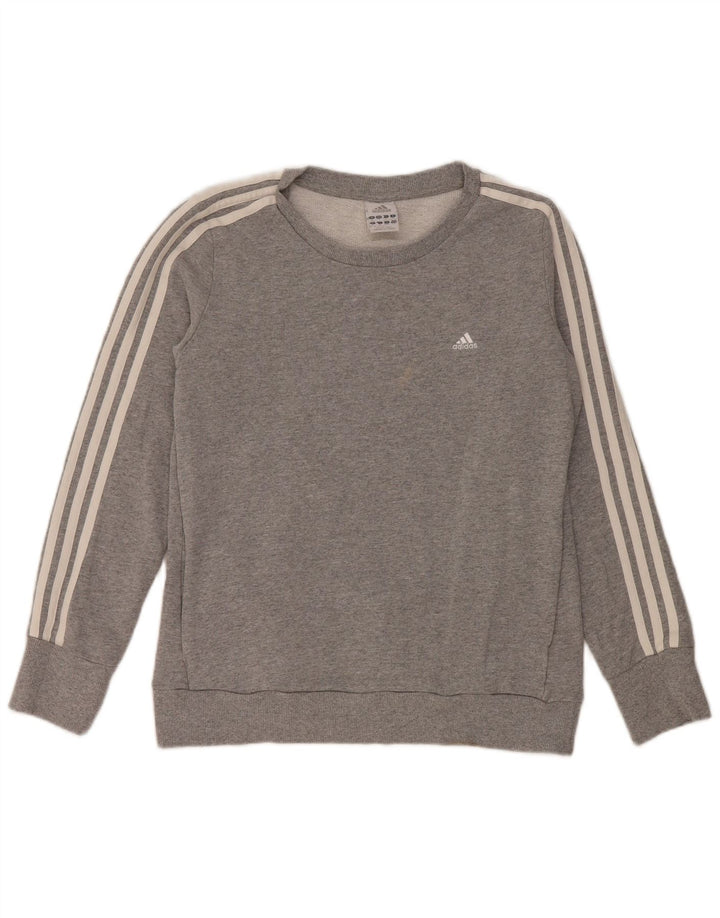 Pulover adidas pentru femei UK 12/14 bumbac gri mediu