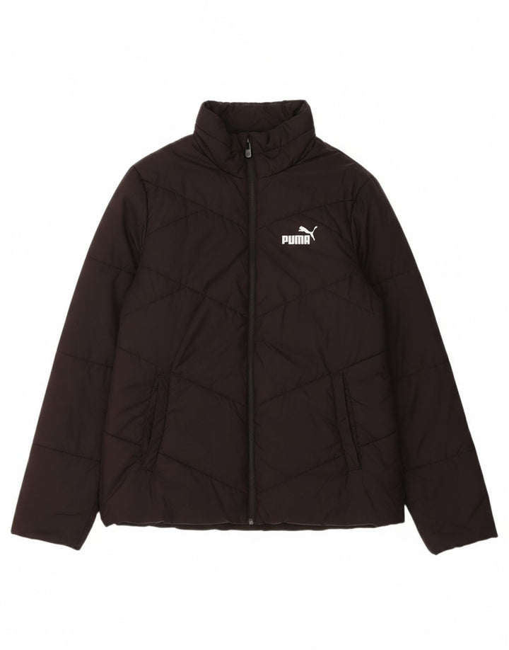 PUMA Womens Padded Jacket UK 14 Large Black Polyester