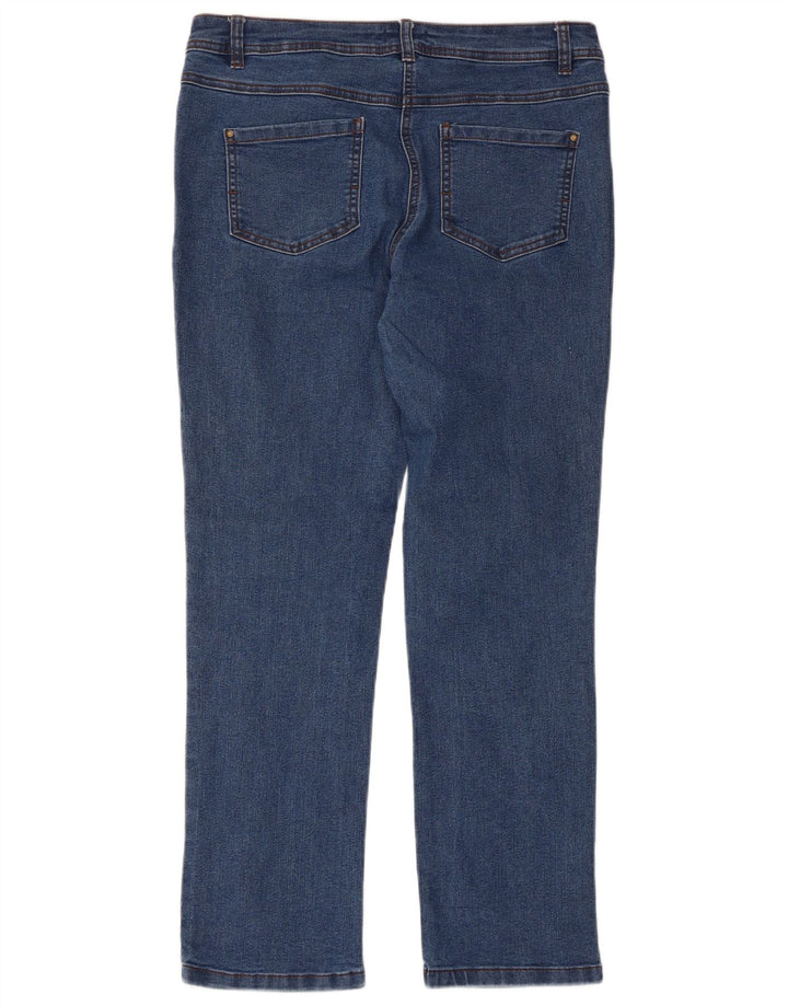 Blugi subțiri pentru femei M&Co UK 12 Medium W34 L28 Blue Bumbac