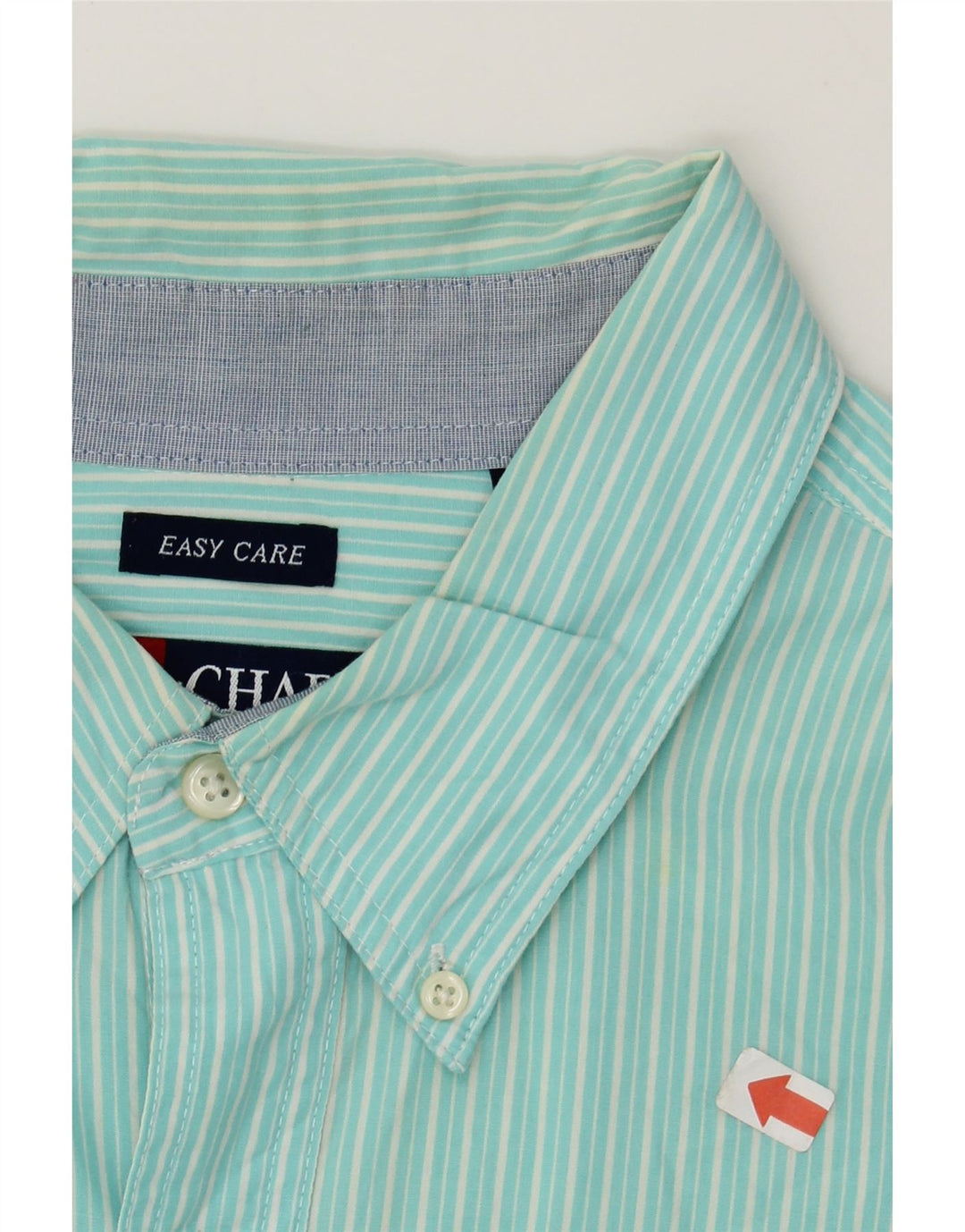 CHAPS Mens Easy Care Shirt 3XL Blue Pinstripe Cotton Vintage Chaps and Second-Hand Chaps from Messina Hembry 
