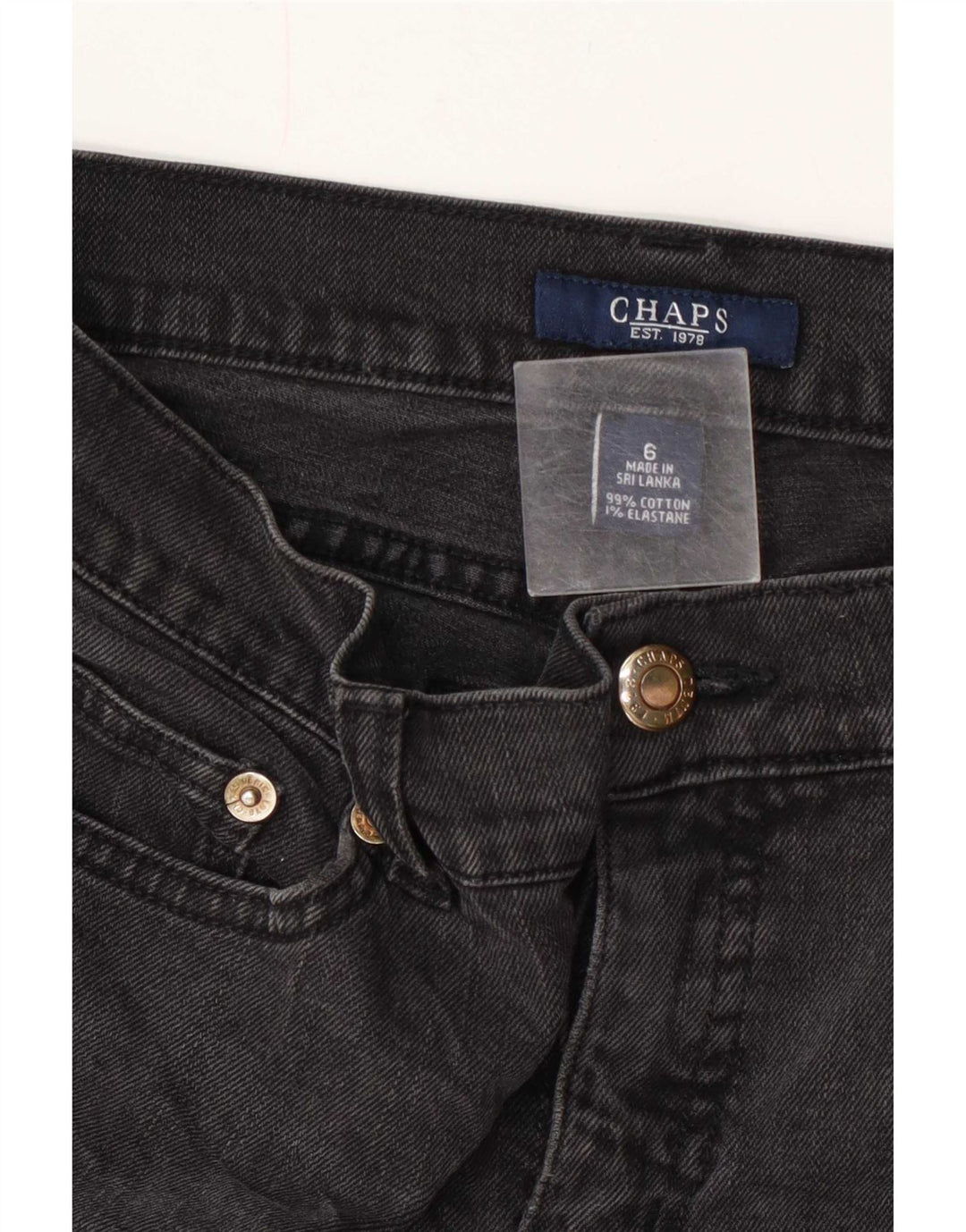 Jeans drepti pentru femei Chaps US 6 Medium W30 L30 Bumbac gri
