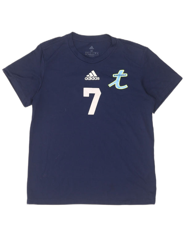 Tricou cu grafic Indiana Adidas pentru femei Top UK 12/14 Medium Bleumarin
