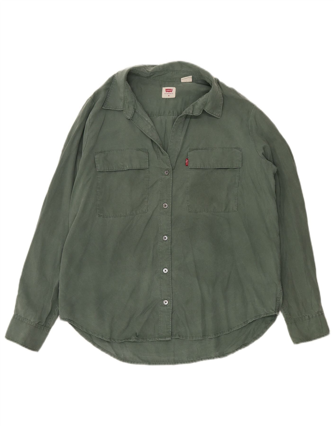 Cămașă LEVI'S pentru femei UK 14 Medium Green Lyocell